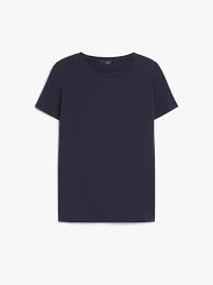 Stretch Linen Jersey T-Shirt – Navy